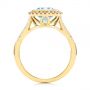 14k Yellow Gold 14k Yellow Gold Emerald Cut Aquamarine And Diamond Halo Ring - Front View -  105445 - Thumbnail