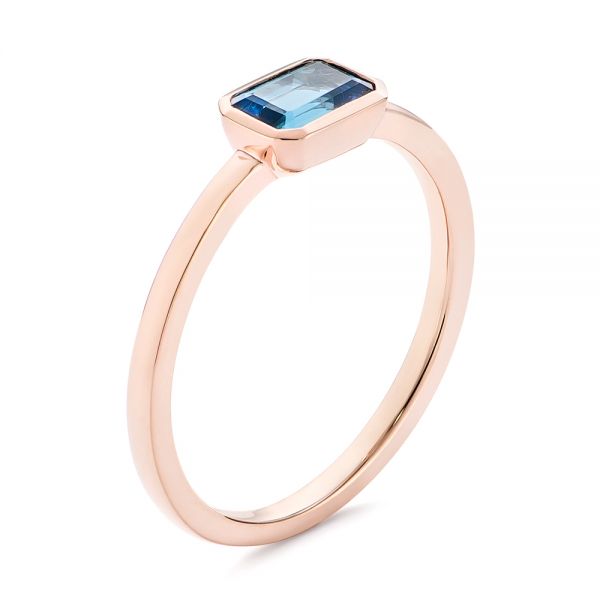 Emerald Cut London Blue Topaz Fashion Ring - reference design