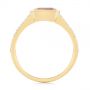 18k Yellow Gold 18k Yellow Gold Emerald Cut Morganite And Diamond Ring - Front View -  105021 - Thumbnail