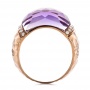 Fancy Cut Amethyst And Diamond Ring - Front View -  100457 - Thumbnail