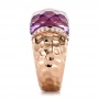 Fancy Cut Amethyst And Diamond Ring - Side View -  100457 - Thumbnail