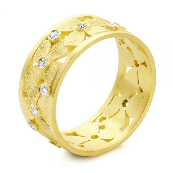 Floral Eternity Fashion Ring - Three-Quarter View -  107250