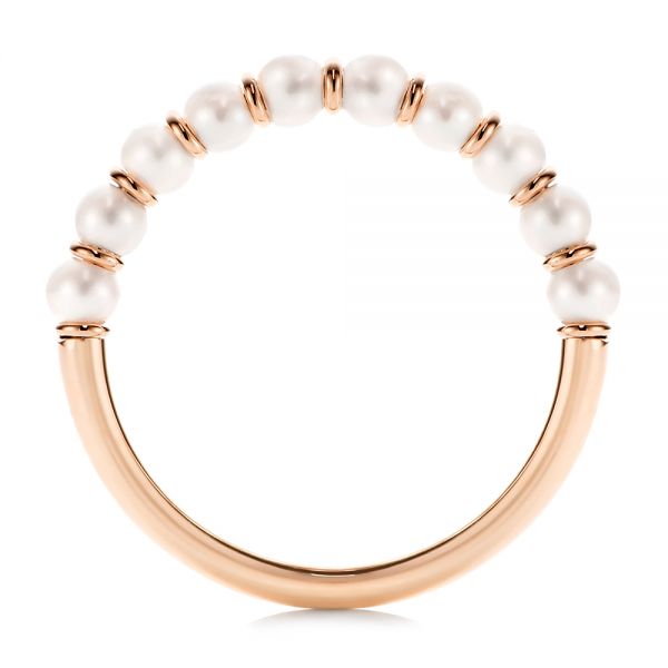 14k Rose Gold 14k Rose Gold Freshwater Cultured Pearl Ring - Front View - 106146