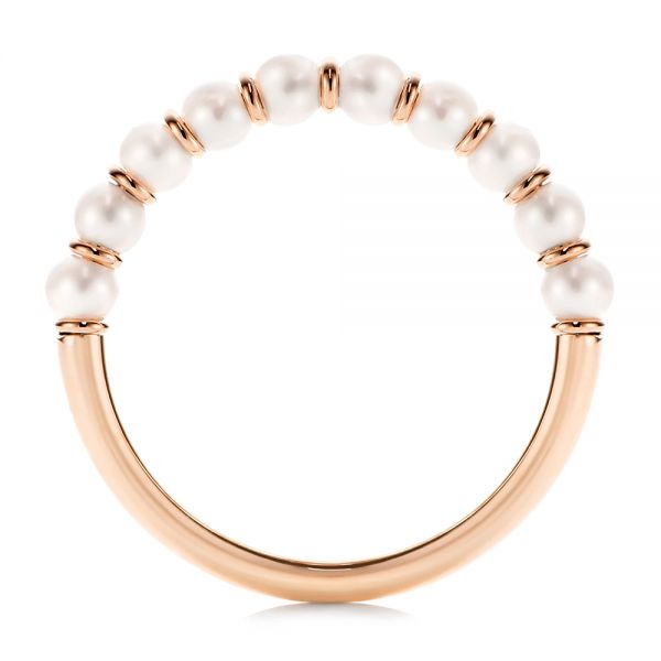 14k Rose Gold 14k Rose Gold Freshwater Cultured Pearl Ring - Front View -  106146