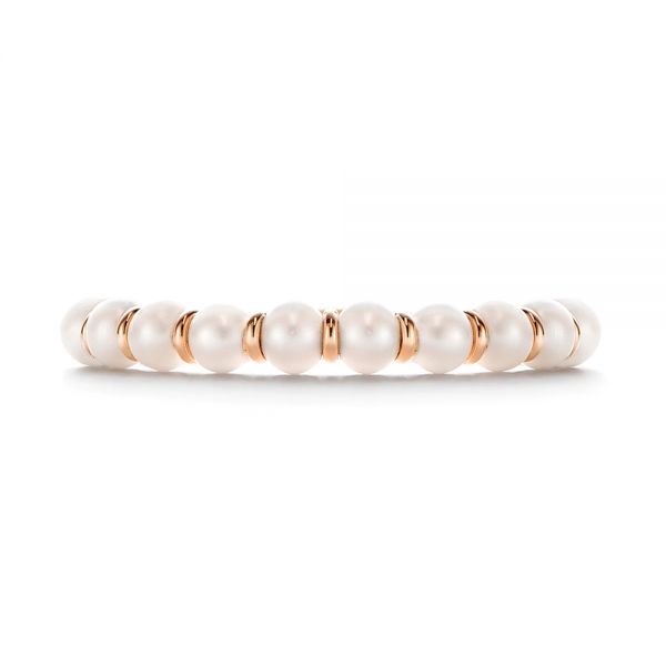 14k Rose Gold 14k Rose Gold Freshwater Cultured Pearl Ring - Top View -  106146
