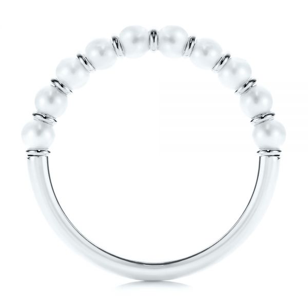 14k White Gold 14k White Gold Freshwater Cultured Pearl Ring - Front View - 106146