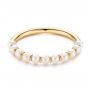 14k Yellow Gold Freshwater Cultured Pearl Ring - Flat View -  106146 - Thumbnail