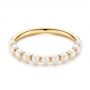 18k Yellow Gold 18k Yellow Gold Freshwater Cultured Pearl Ring - Flat View -  106146 - Thumbnail