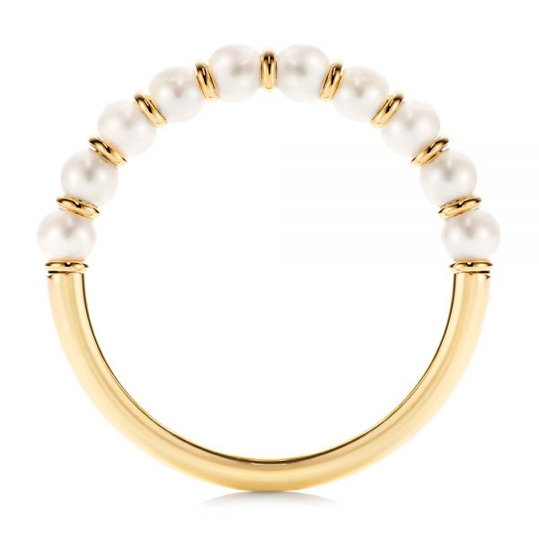 18k Yellow Gold 18k Yellow Gold Freshwater Cultured Pearl Ring - Front View -  106146