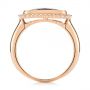 18k Rose Gold 18k Rose Gold Garnet And Diamond Halo Fashion Ring - Front View -  104579 - Thumbnail