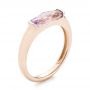 14k Rose Gold 14k Rose Gold Lavender Amethyst Fashion Ring - Three-Quarter View -  103763 - Thumbnail