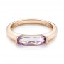 18k Rose Gold 18k Rose Gold Lavender Amethyst Fashion Ring - Flat View -  103763 - Thumbnail