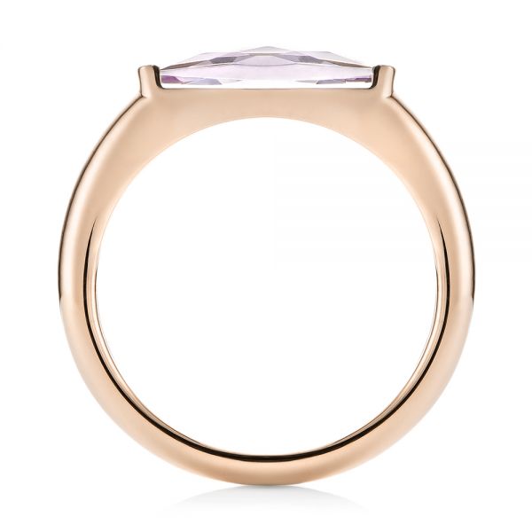 18k Rose Gold 18k Rose Gold Lavender Amethyst Fashion Ring - Front View -  103763