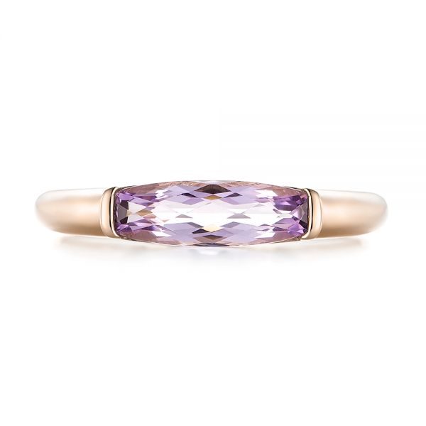 14k Rose Gold 14k Rose Gold Lavender Amethyst Fashion Ring - Top View - 103763
