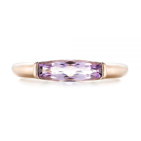 14k Rose Gold 14k Rose Gold Lavender Amethyst Fashion Ring - Top View -  103763