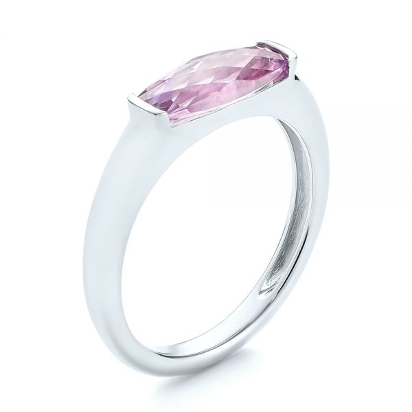  Platinum Platinum Lavender Amethyst Fashion Ring - Three-Quarter View -  103763