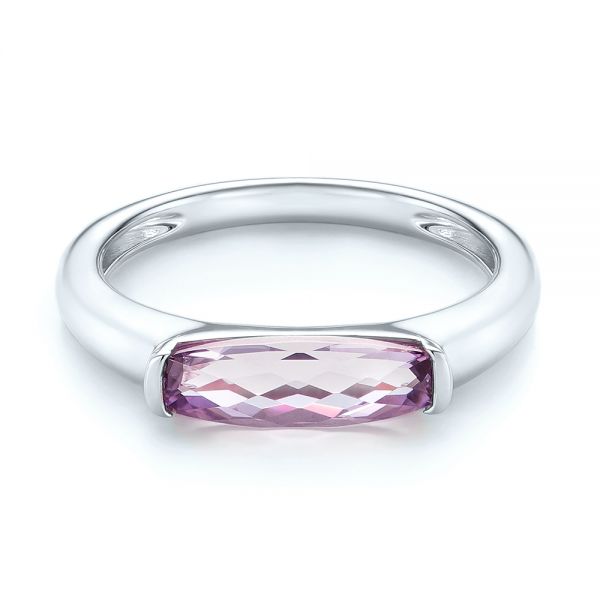  Platinum Platinum Lavender Amethyst Fashion Ring - Flat View -  103763