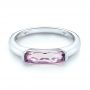 18k White Gold 18k White Gold Lavender Amethyst Fashion Ring - Flat View -  103763 - Thumbnail