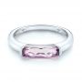 18k White Gold 18k White Gold Lavender Amethyst Fashion Ring - Flat View -  103763 - Thumbnail