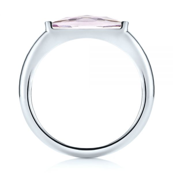 18k White Gold 18k White Gold Lavender Amethyst Fashion Ring - Front View -  103763