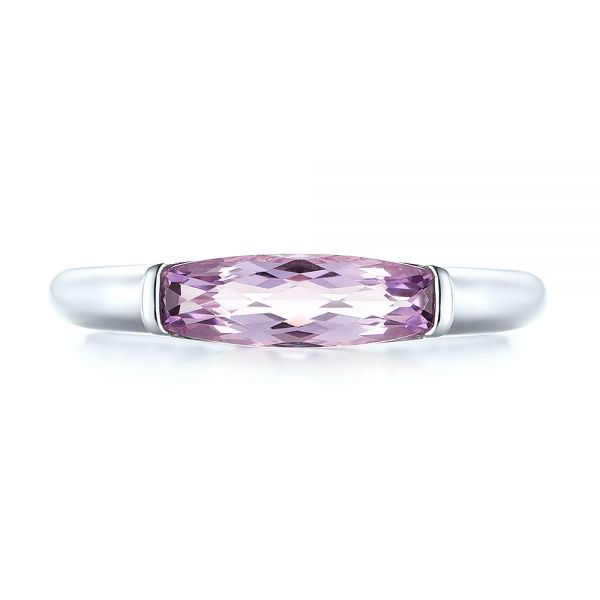 Platinum Platinum Lavender Amethyst Fashion Ring - Top View - 103763