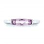 18k White Gold 18k White Gold Lavender Amethyst Fashion Ring - Top View -  103763 - Thumbnail
