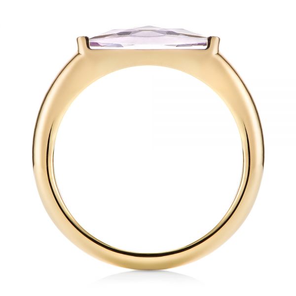 18k Yellow Gold 18k Yellow Gold Lavender Amethyst Fashion Ring - Front View - 103763