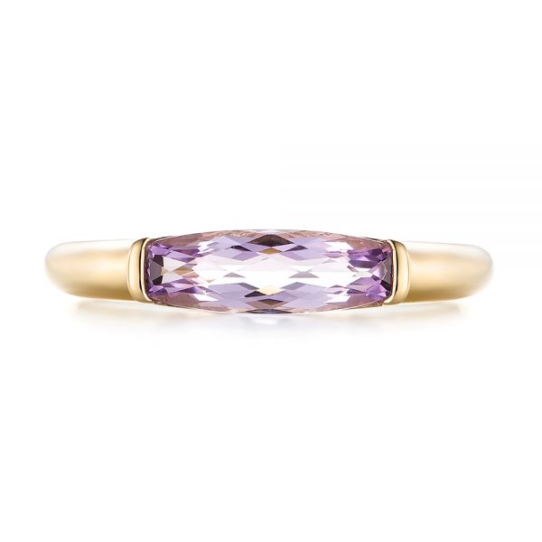 18k Yellow Gold 18k Yellow Gold Lavender Amethyst Fashion Ring - Top View - 103763