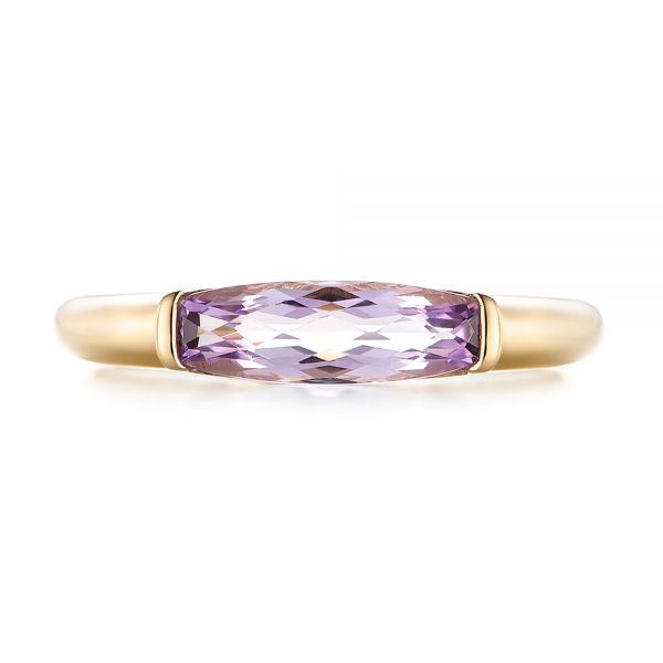 18k Yellow Gold 18k Yellow Gold Lavender Amethyst Fashion Ring - Top View -  103763