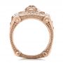 14k Rose Gold 14k Rose Gold Lion's Head Hand Carved Ring - Front View -  101511 - Thumbnail