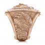 14k Rose Gold 14k Rose Gold Lion's Head Hand Carved Ring - Side View -  101511 - Thumbnail