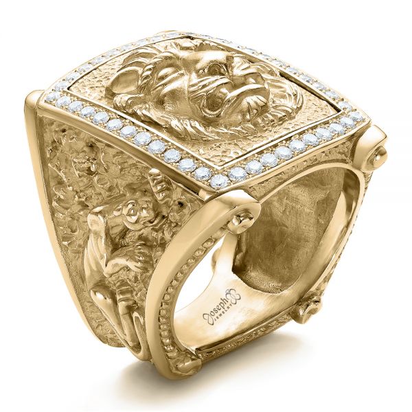 24 Vintage Mid-Century Diamond Lion Ring in 18k Yellow Gold - Filigree  Jewelers