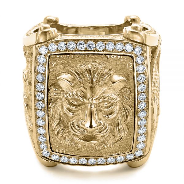 18k lion ring discount