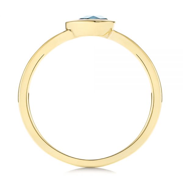  Yellow Gold Yellow Gold London Blue Topaz Ring - Front View -  106579