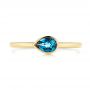  Yellow Gold Yellow Gold London Blue Topaz Ring - Top View -  106579 - Thumbnail