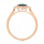 18k Rose Gold 18k Rose Gold London Blue Topaz And Diamond Fashion Ring - Front View -  103343 - Thumbnail