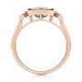 14k Rose Gold London Blue Topaz And Diamond Fashion Ring - Front View -  103765 - Thumbnail