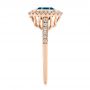 18k Rose Gold 18k Rose Gold London Blue Topaz And Diamond Fashion Ring - Side View -  105418 - Thumbnail