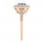 14k Rose Gold 14k Rose Gold London Blue Topaz And Diamond Fashion Ring - Side View -  105418 - Thumbnail