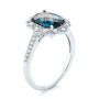  Platinum Platinum London Blue Topaz And Diamond Fashion Ring - Three-Quarter View -  103343 - Thumbnail
