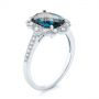  Platinum Platinum London Blue Topaz And Diamond Fashion Ring - Three-Quarter View -  103343 - Thumbnail