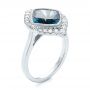  Platinum Platinum London Blue Topaz And Diamond Fashion Ring - Three-Quarter View -  104249 - Thumbnail