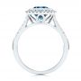 18k White Gold 18k White Gold London Blue Topaz And Diamond Fashion Ring - Front View -  105418 - Thumbnail