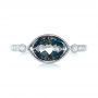 14k White Gold 14k White Gold London Blue Topaz And Diamond Fashion Ring - Top View -  103765 - Thumbnail