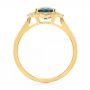18k Yellow Gold 18k Yellow Gold London Blue Topaz And Diamond Fashion Ring - Front View -  103343 - Thumbnail