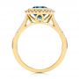 14k Yellow Gold London Blue Topaz And Diamond Fashion Ring - Front View -  105418 - Thumbnail
