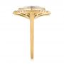 18k Yellow Gold 18k Yellow Gold London Blue Topaz And Diamond Fashion Ring - Side View -  104249 - Thumbnail