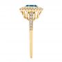 14k Yellow Gold London Blue Topaz And Diamond Fashion Ring - Side View -  105418 - Thumbnail