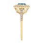 14k Yellow Gold London Blue Topaz And Diamond Fashion Ring - Side View -  105418 - Thumbnail