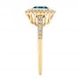 18k Yellow Gold 18k Yellow Gold London Blue Topaz And Diamond Fashion Ring - Side View -  105418 - Thumbnail